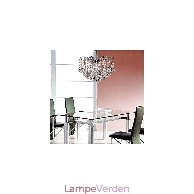Moderne moderne krystalmaleri metal lysekrone