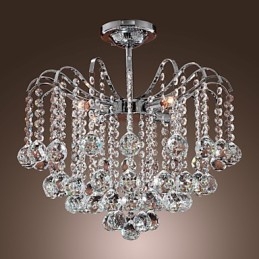 Moderne moderne krystalmaleri metal lysekrone