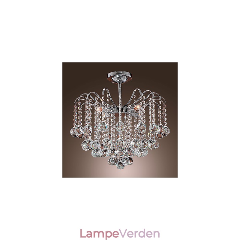Moderne moderne krystalmaleri metal lysekrone