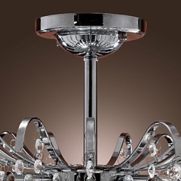 Moderne moderne krystalmaleri metal lysekrone