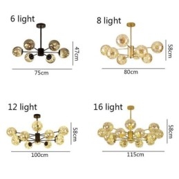 Magic Bean Pendel Light Nordic Style Glas Kugle Gypsophila Pendel Light