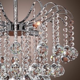 Moderne moderne krystalmaleri metal lysekrone