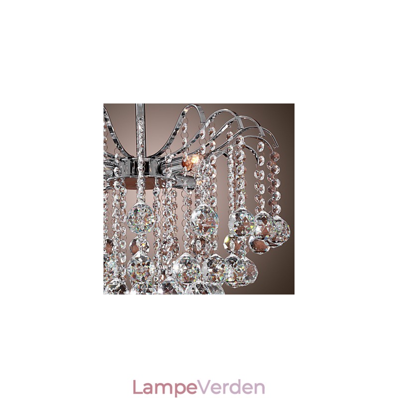 Moderne moderne krystalmaleri metal lysekrone