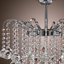 Moderne moderne krystalmaleri metal lysekrone