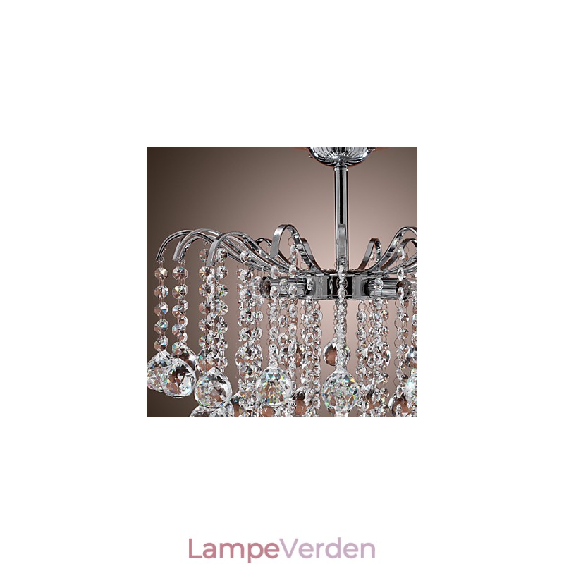 Moderne moderne krystalmaleri metal lysekrone
