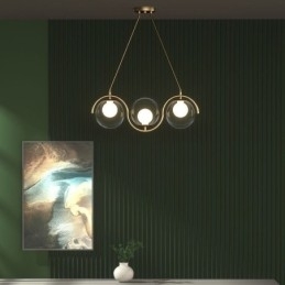 Moderne Glas Globe Pendel Light Minimalistisk Lysarmatur