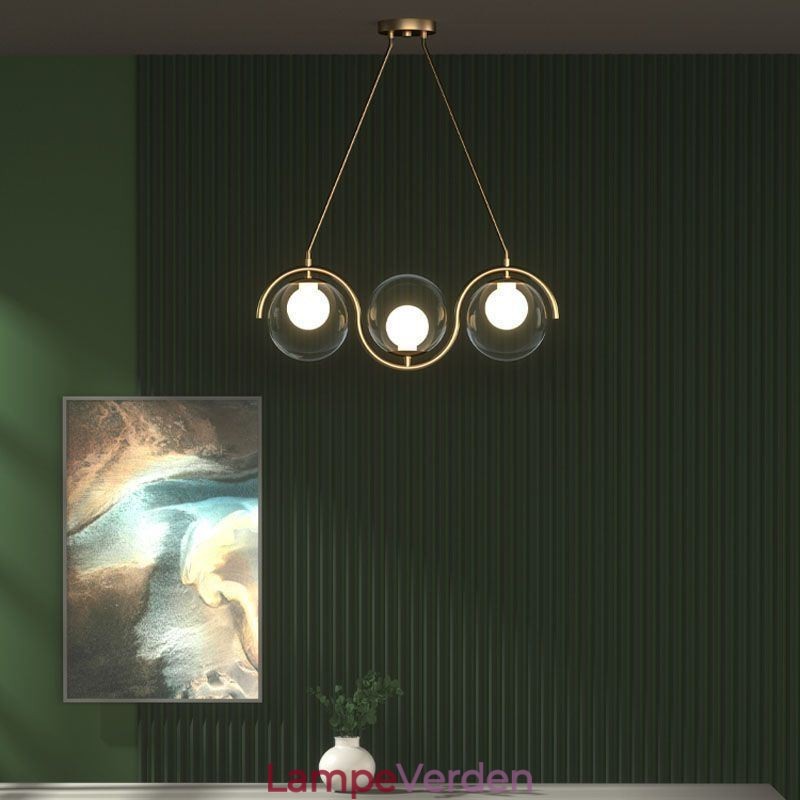 Moderne Glas Globe Pendel Light Minimalistisk Lysarmatur