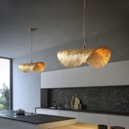 Messing Pendel Moderne Minimalistisk Lotus Leaf Loftslampe