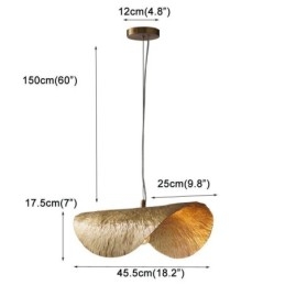 Messing Pendel Moderne Minimalistisk Lotus Leaf Loftslampe
