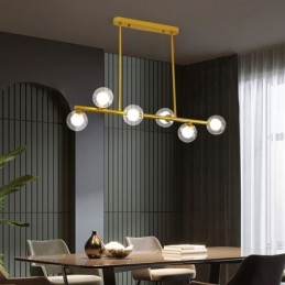 Lysekrone Glas Globe Vandret Type Pendel