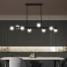 Lysekrone Glas Globe Vandret Type Pendel