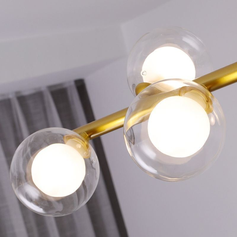 Lysekrone Glas Globe Vandret Type Pendel