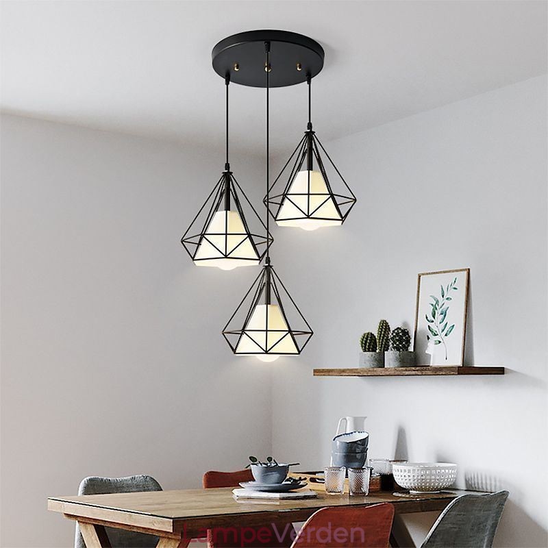Diamantformet pendel moderne minimalistisk dekorativ lysarmatur