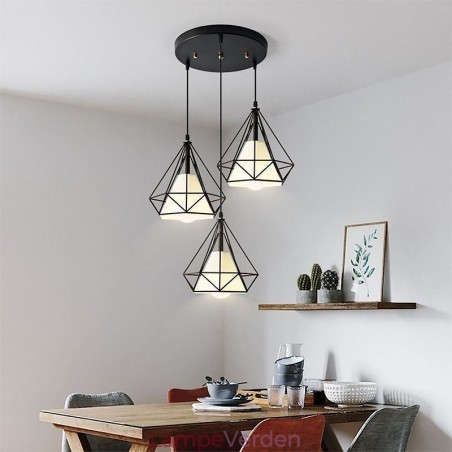 Diamantformet pendel moderne minimalistisk dekorativ lysarmatur Diamantformet pendel moderne minimalistisk dekorativ lysarmatur