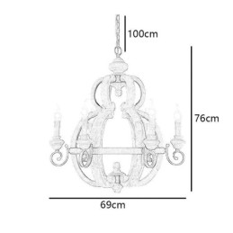 Træ Pendel Nordic Retro Loftslampe