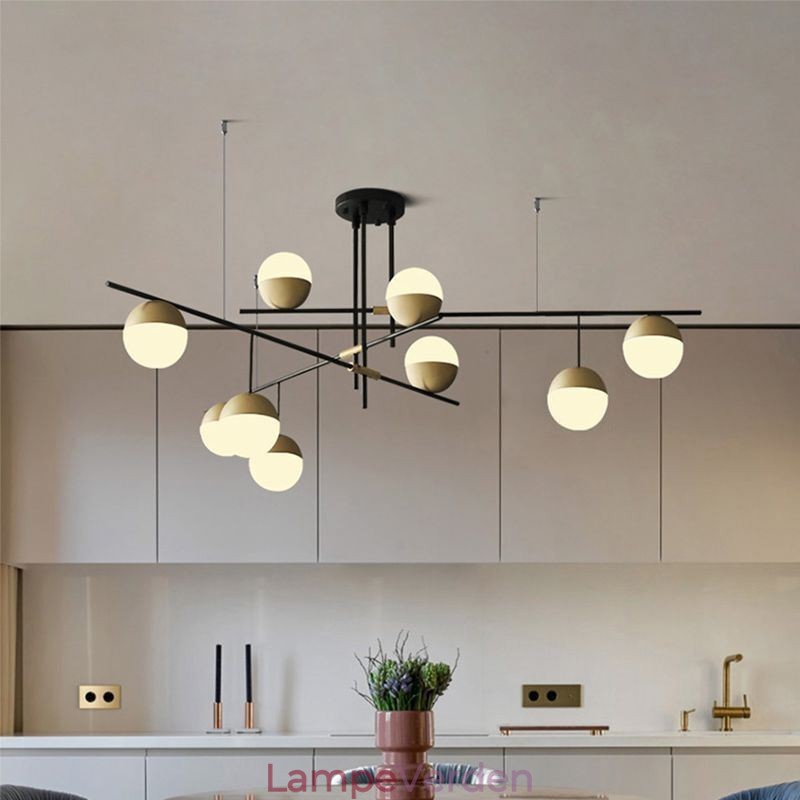 Glaskugle lysekrone loftslampe