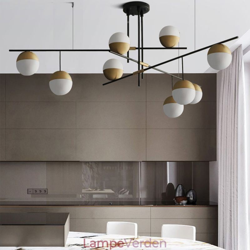 Glaskugle lysekrone loftslampe