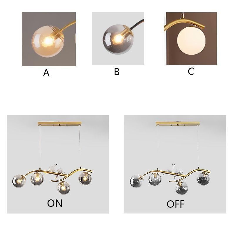 Moderne Minimalistisk Branch Pendel Light 4 Lamp Dekorativ Light