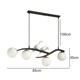 Moderne Minimalistisk Branch Pendel Light 4 Lamp Dekorativ Light