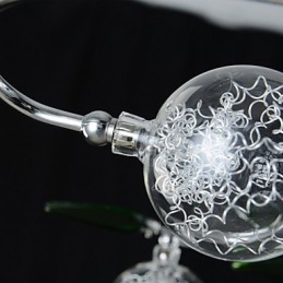 Lysekrone 6 Light Country Aluminium Glas Krom