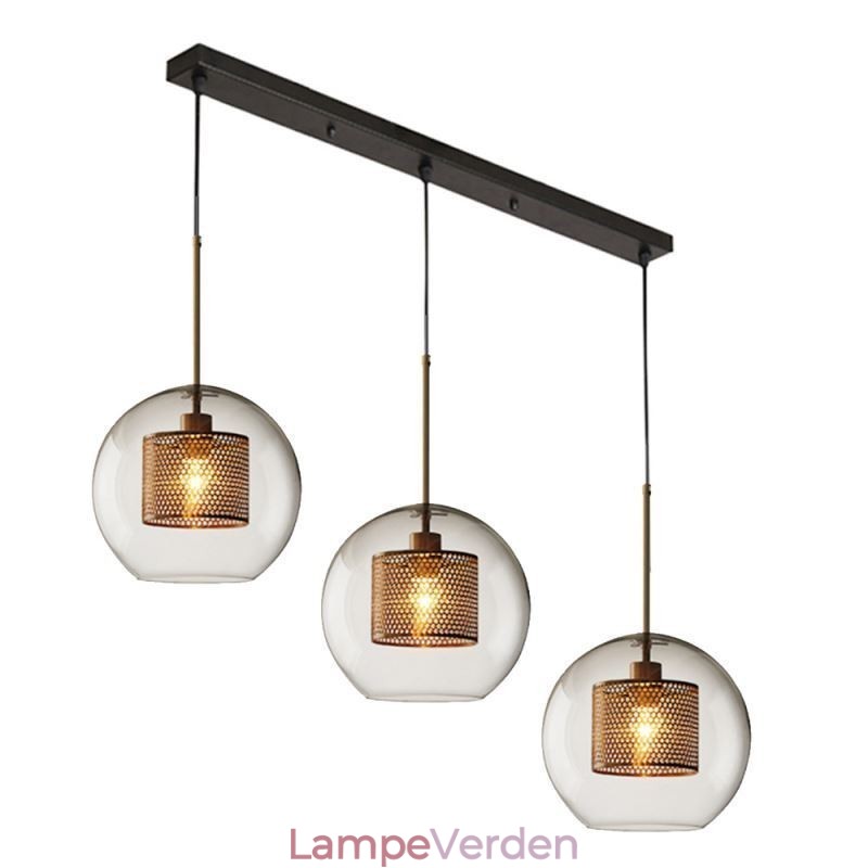 Minimalistisk Glas Cluster Pendel Light 3 Light Ceiling Light Island