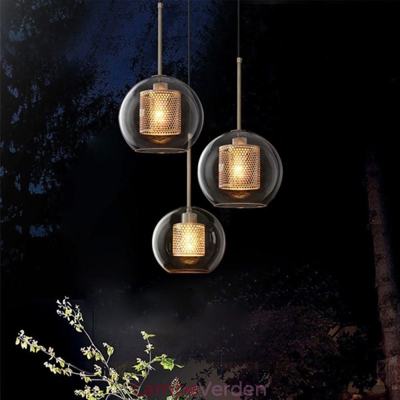 Minimalistisk Glas Cluster Pendel Light 3 Light Ceiling Light Island