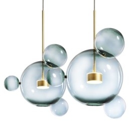 Pendellampe Glas Boble Loft Lys Gradient Grøn Lampe