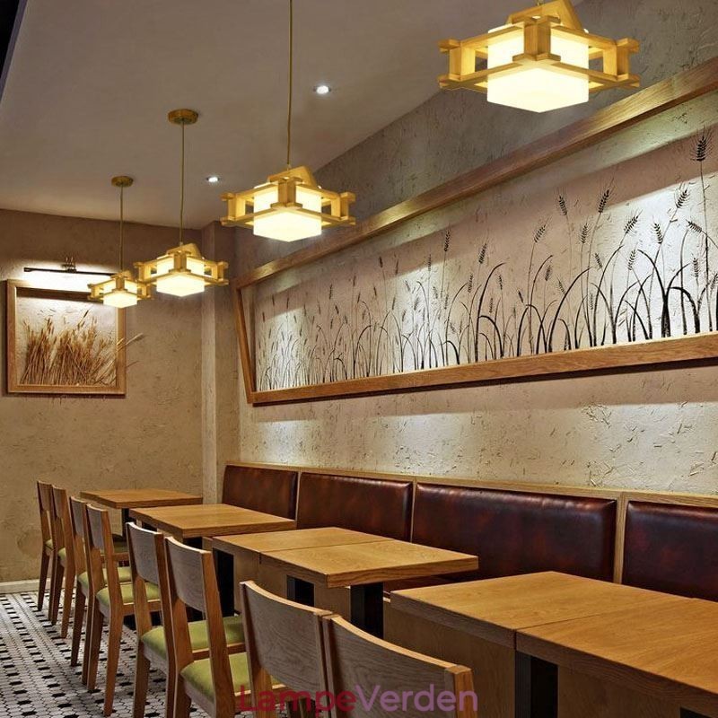 Nordic Style Eg Pendel med Frosted Glas Lampeskærm Cafe