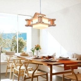 Nordic Style Eg Pendel med Frosted Glas Lampeskærm Cafe