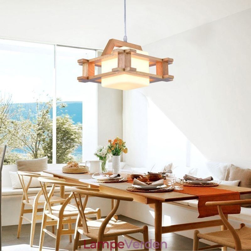 Nordic Style Eg Pendel med Frosted Glas Lampeskærm Cafe