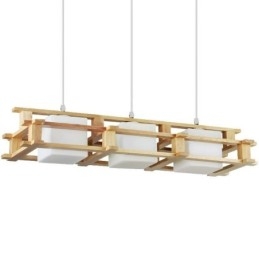 Creative 3 Lights Eg Pendel Lampe Dekorativ Træ Loftslys Cafe