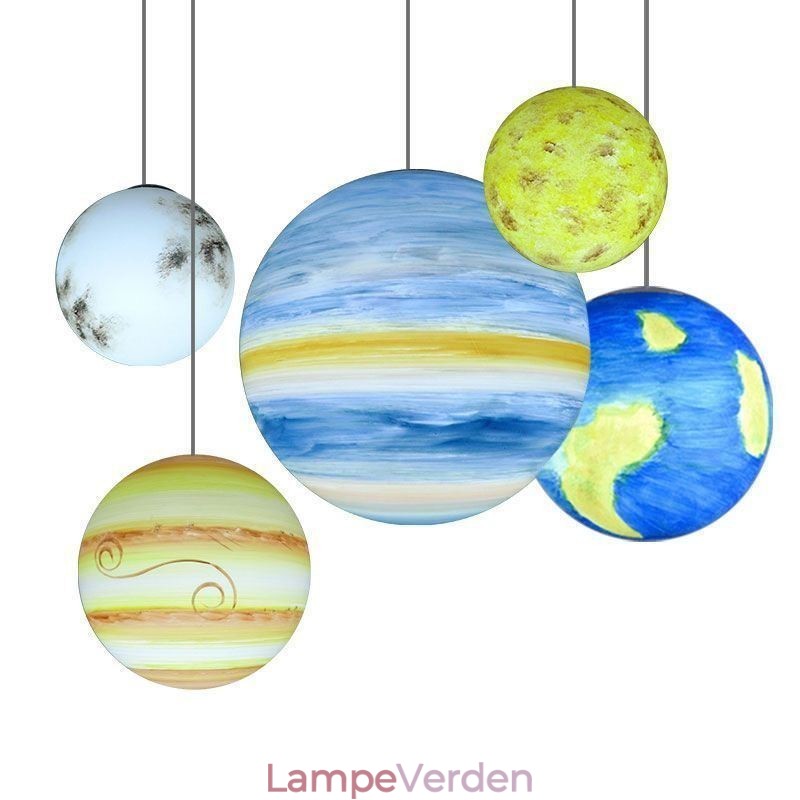 Nordic Planet Design Pendel Unik Solar System Planets Lysekrone