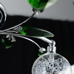 Lysekrone 6 Light Country Aluminium Glas Krom