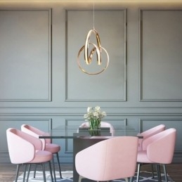 Moderne Minimalistisk Pendel Unik Circular Twist Light Fixture Island