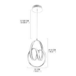 Moderne Minimalistisk Pendel Unik Circular Twist Light Fixture Island