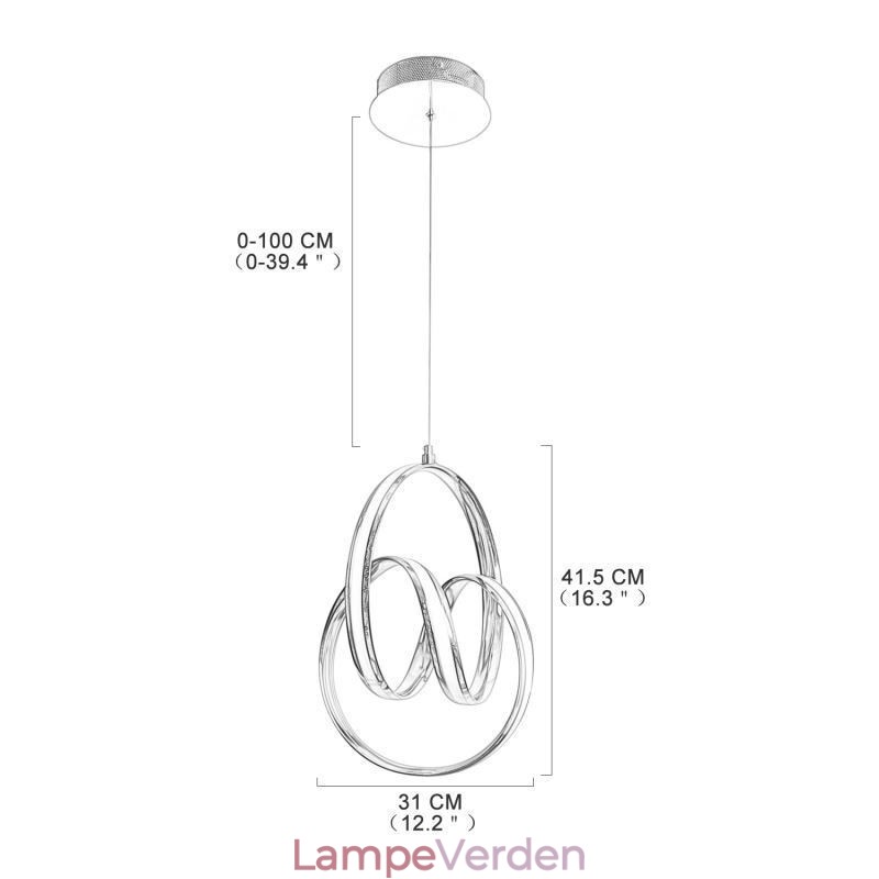 Moderne Minimalistisk Pendel Unik Circular Twist Light Fixture Island