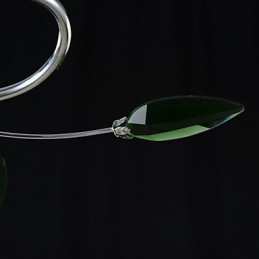 Lysekrone 6 Light Country Aluminium Glas Krom