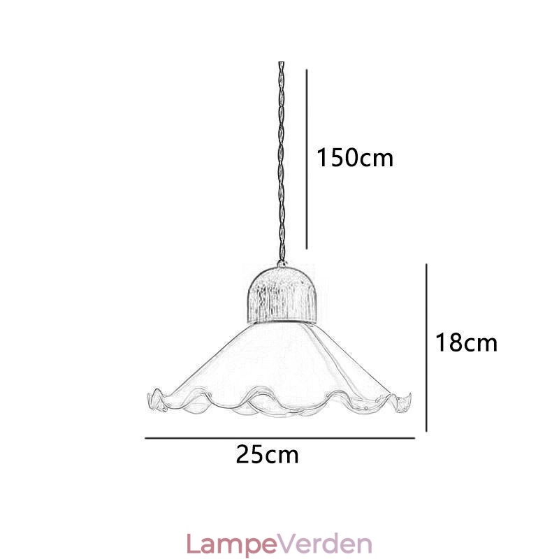 Moderne blonder glas pendel lys enkelt hoved pendel lampe