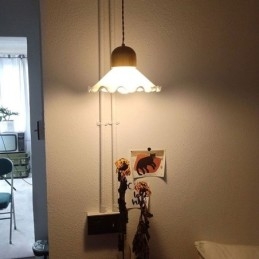Moderne blonder glas pendel lys enkelt hoved pendel lampe