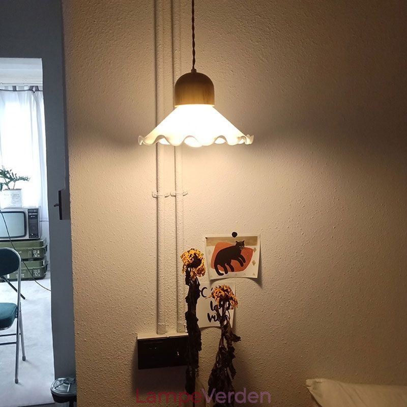 Moderne blonder glas pendel lys enkelt hoved pendel lampe