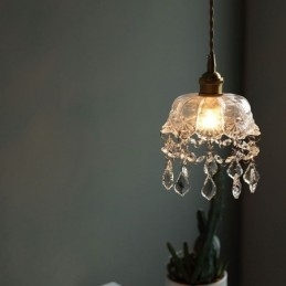 Elegant glas pendellampe Enkelt hoved mini pendel