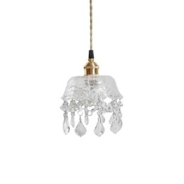 Elegant glas pendellampe Enkelt hoved mini pendel