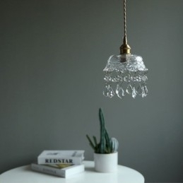 Elegant glas pendellampe Enkelt hoved mini pendel