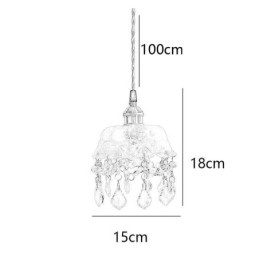 Elegant glas pendellampe Enkelt hoved mini pendel