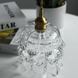 Elegant glas pendellampe Enkelt hoved mini pendel