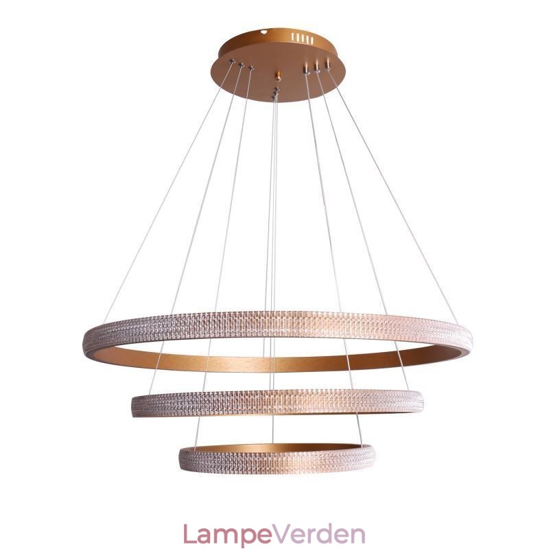 Moderne Pendel Akryl 3 Ringe Lampe 80+60+40cm