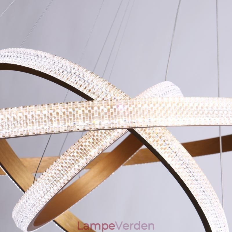 Moderne Pendel Akryl 3 Ringe Lampe 80+60+40cm