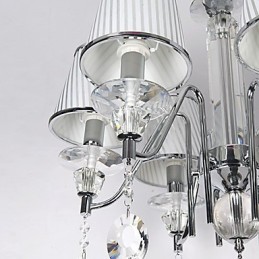 Moderne moderne krystal galvaniseret lysekrone