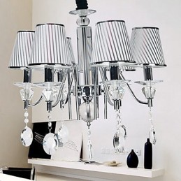 Moderne moderne krystal galvaniseret lysekrone