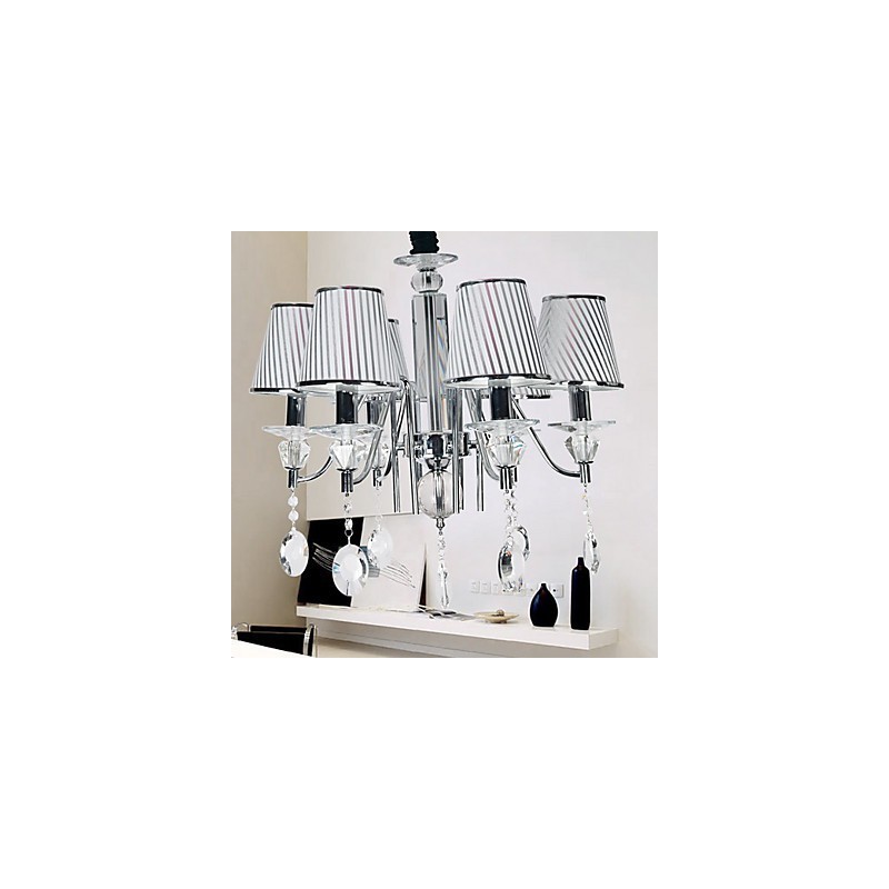 Moderne moderne krystal galvaniseret lysekrone